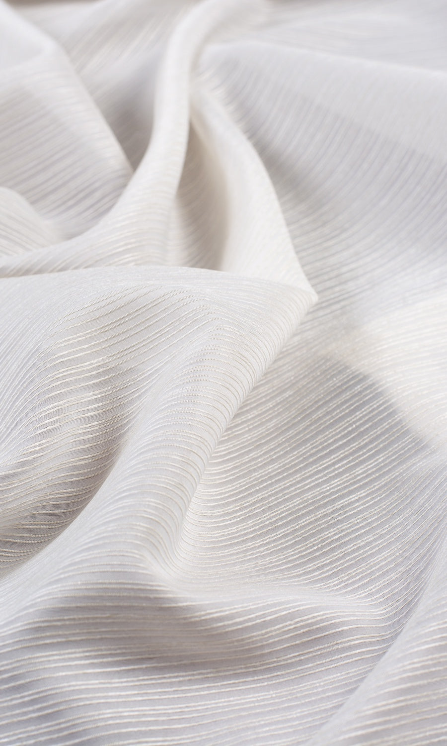 Striped Sheer Blinds (Pearl White)