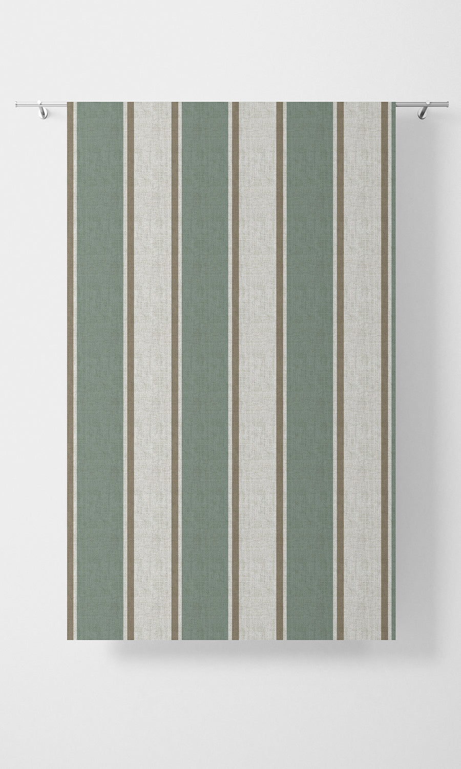 Striped Home Textile Fabric Material Sample (Blue/ Brown/ White)