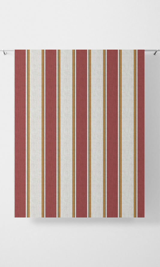 Contemporary Striped Blinds (White & Red)