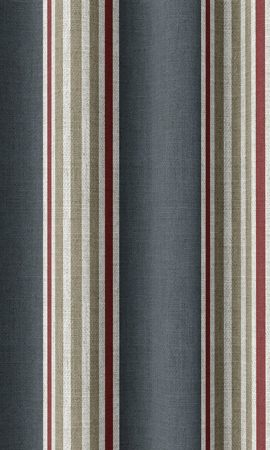 Modern Geometric Print Home Décor Fabric By the Metre (Grey/ Red)