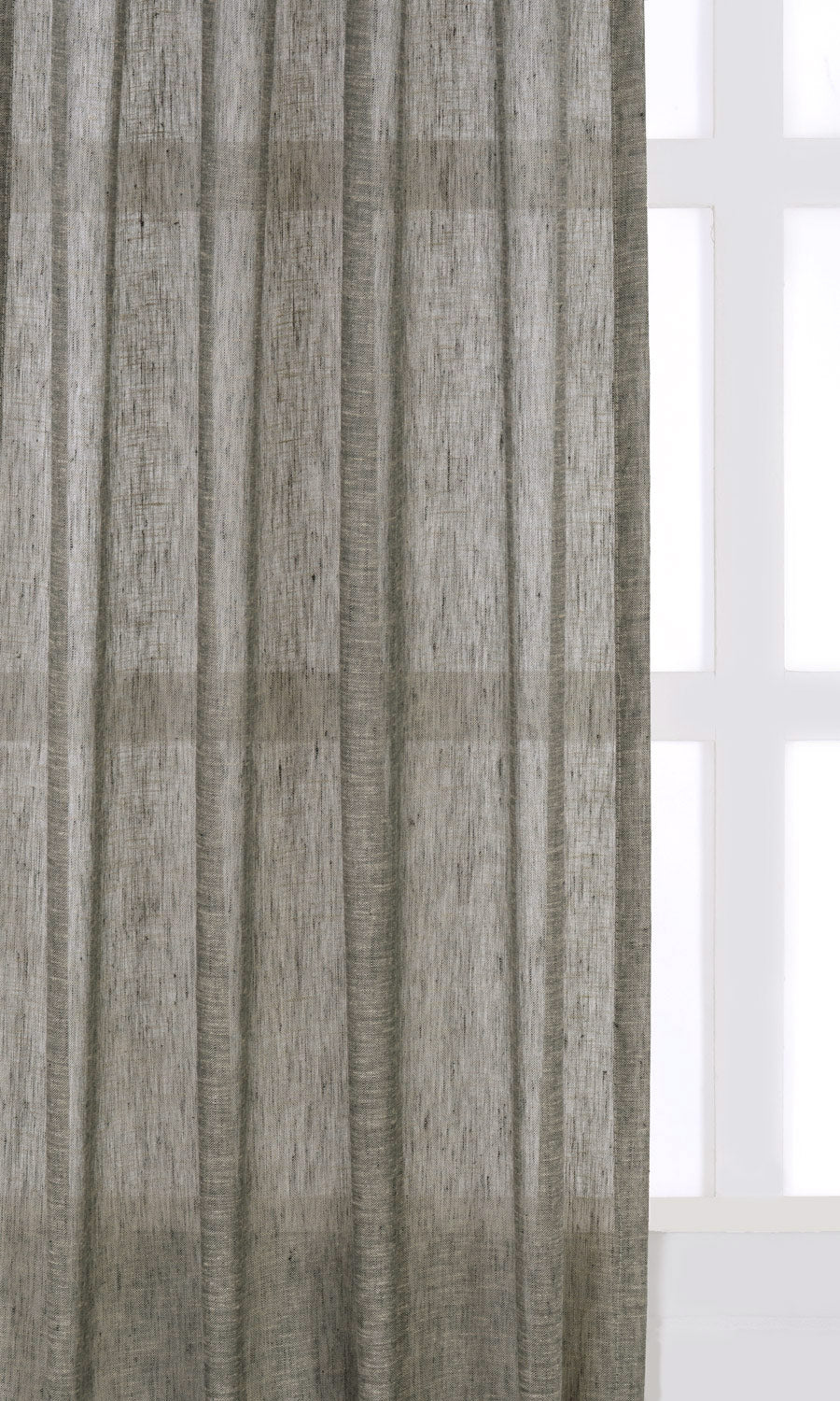 Sheer Linen Roman Blinds & Window Shades (Grey)