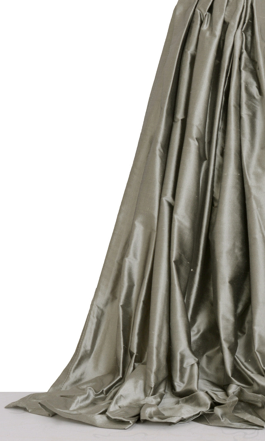 Shantung Silk Window Treatments Fabric By the Metre (Steel Grey)