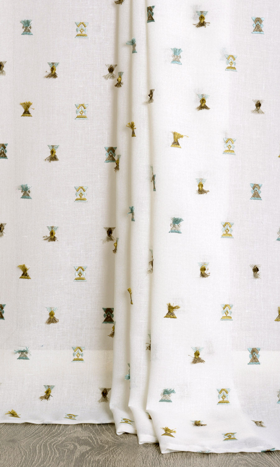 Semi Sheer Blinds (Teal/ Yellow/ White) for Living, Bedroom, Kitchen, Bathroom