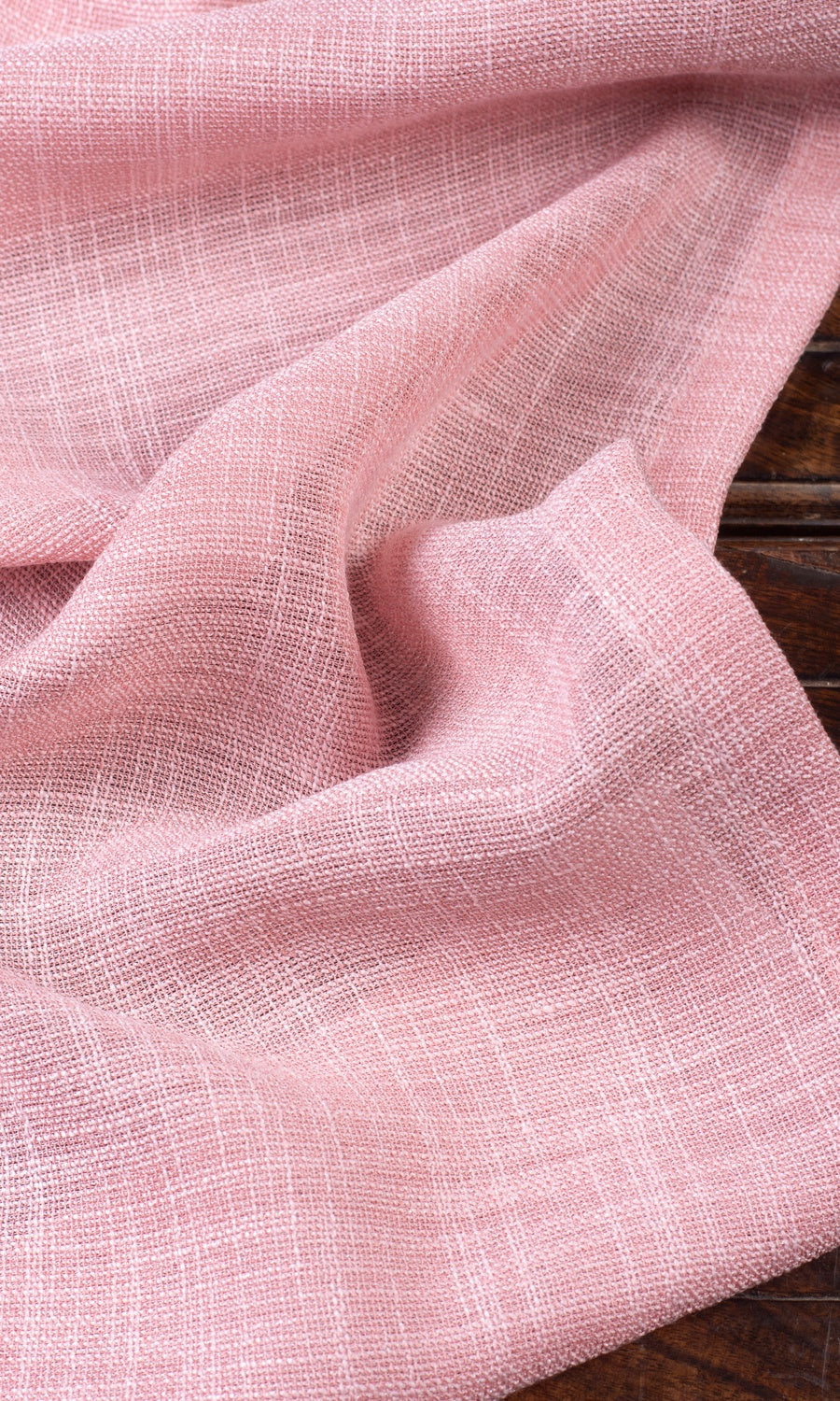 Textured Sheer Flat, Plain, Fake, Faux, European Relaxed Roman Blinds (Pink)