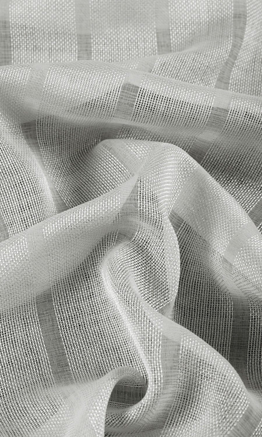 Textured Striped Sheer Roman Blinds & Window Shades (Grey)