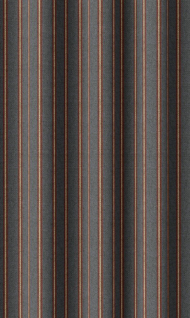 Modern Striped Flat, Plain, Fake, Faux, European Relaxed Roman Blinds (Grey & Red)