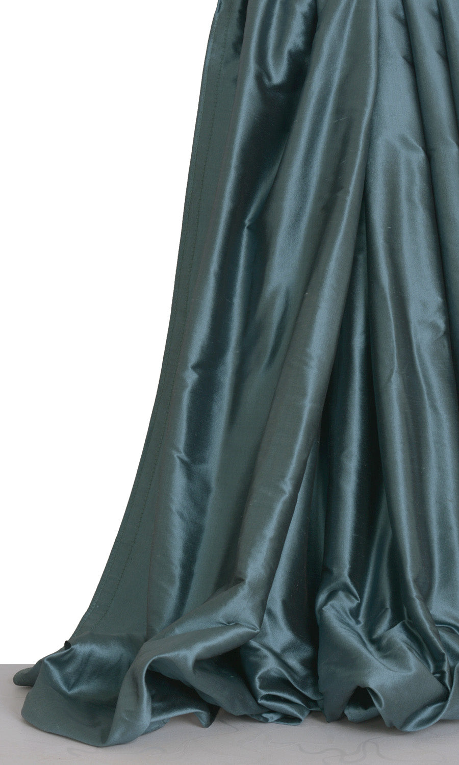 Shantung Silk Window Treatments Fabric Sample (Denim Blue)