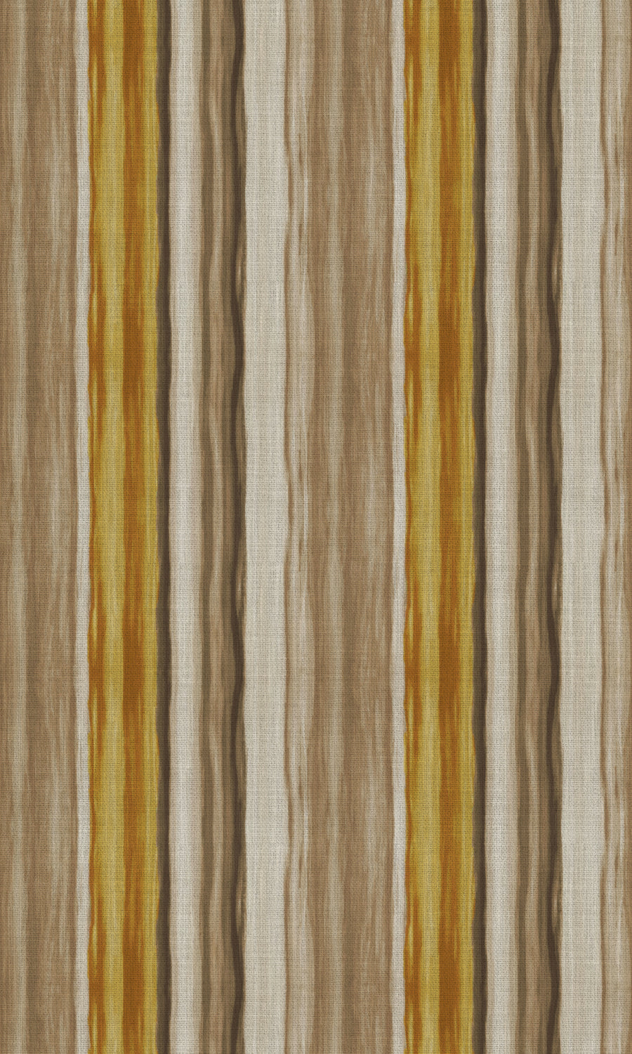 Watercolor Effect Striped Free Fabric Material Sample (Yellow/ Brown)