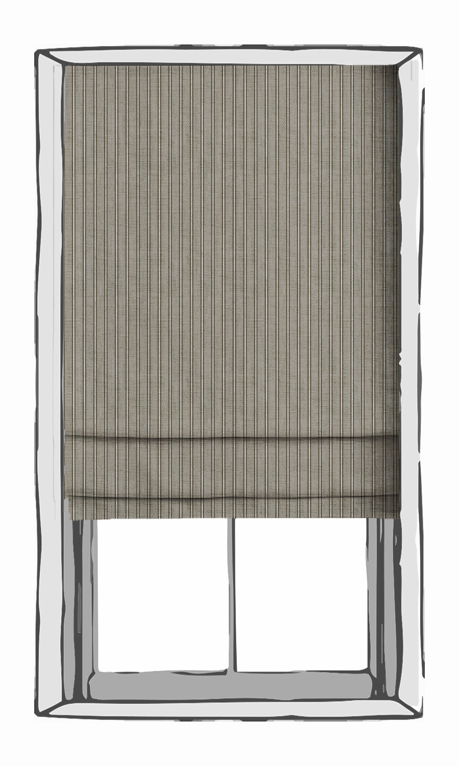 Modern Striped Blinds (Beige/ Brown) Extra Long Short Wide