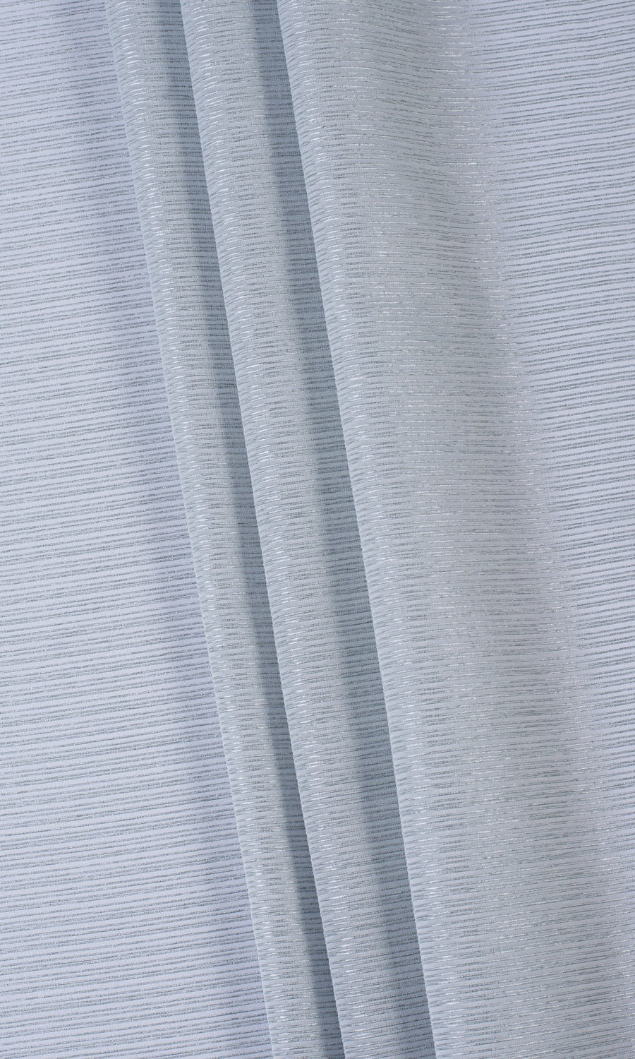 Striped Sheer Fabric Material By the Metre (Periwinkle Gray)