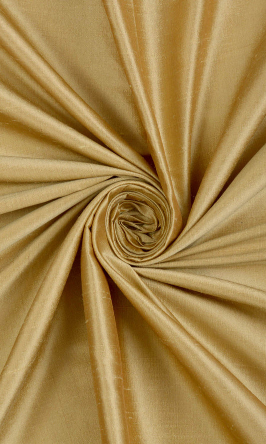 Shantung Silk Home Décor Fabric Sample (Biscotti Yellow)