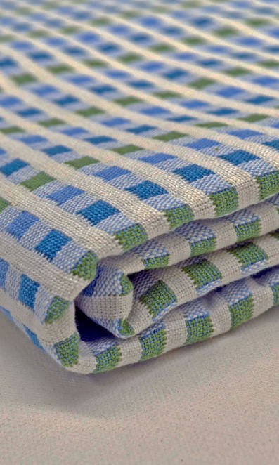 Cotton Home Textile Fabric Material By the Metre (Blue/ Green)