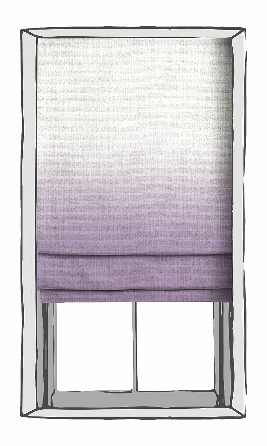2-Tone Ombre Window Treatments Fabric Sample (Purple)