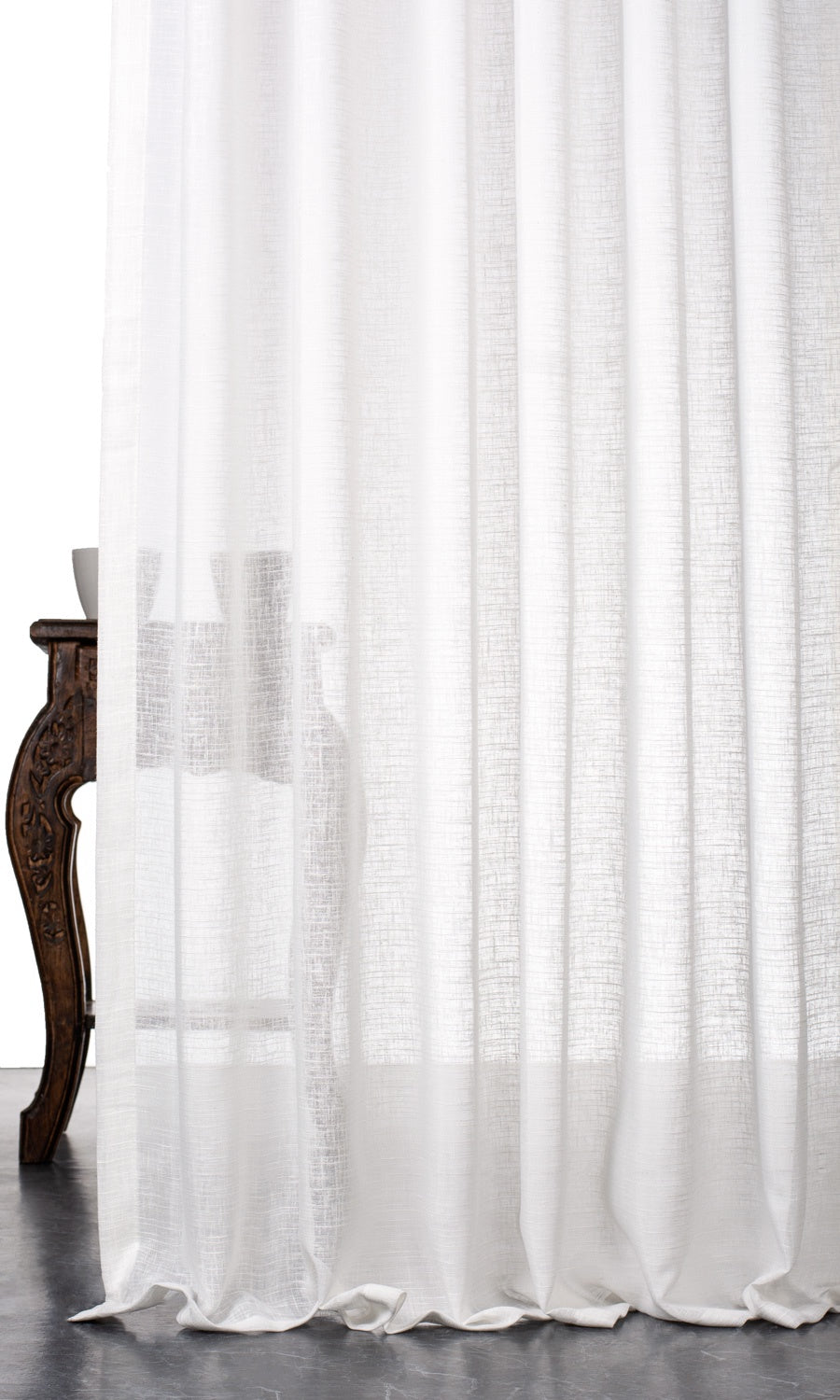 Plain Sheer Made-to-Measure Roman Blinds (White)