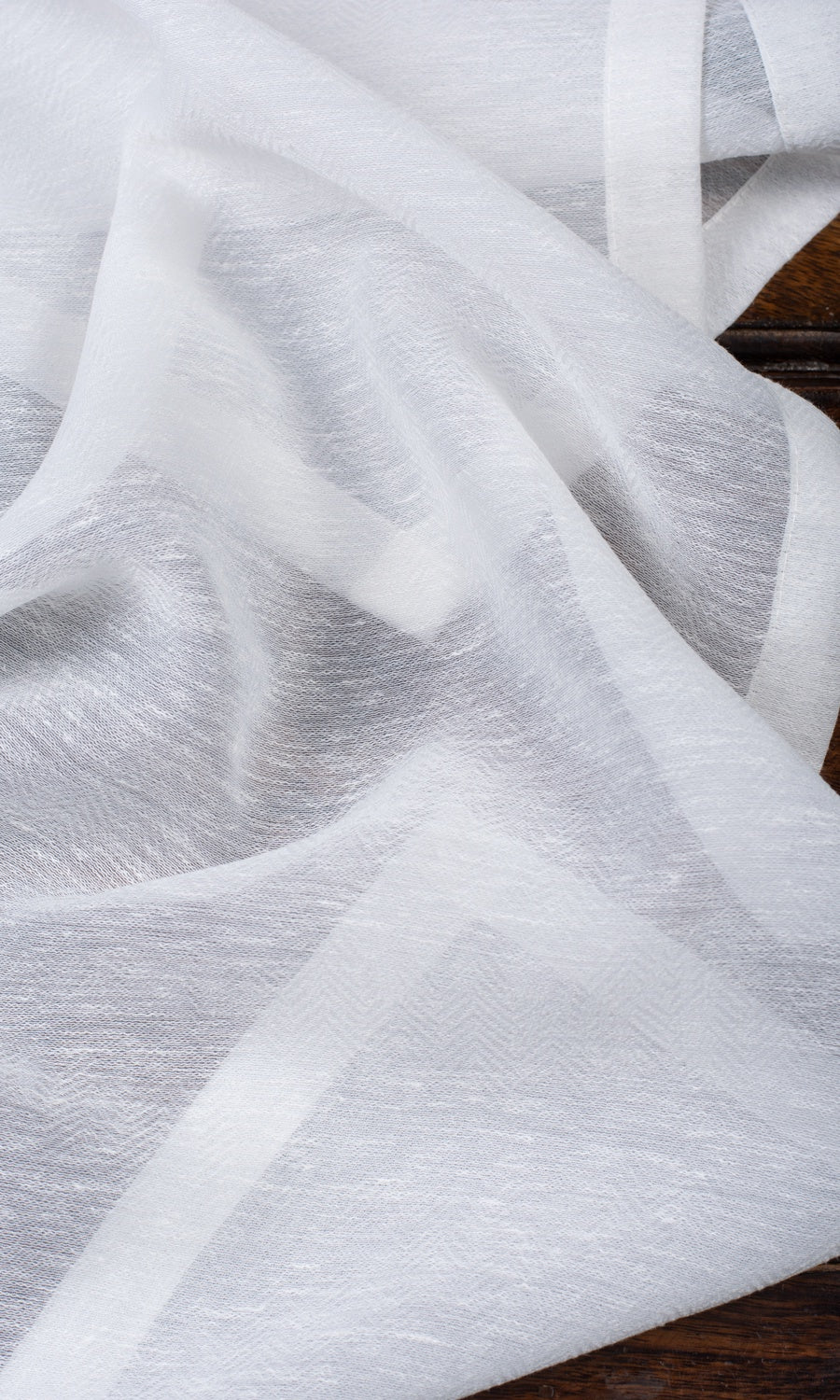 Textured Sheer Fabric Blinds (White) Extra Long Short Wide
