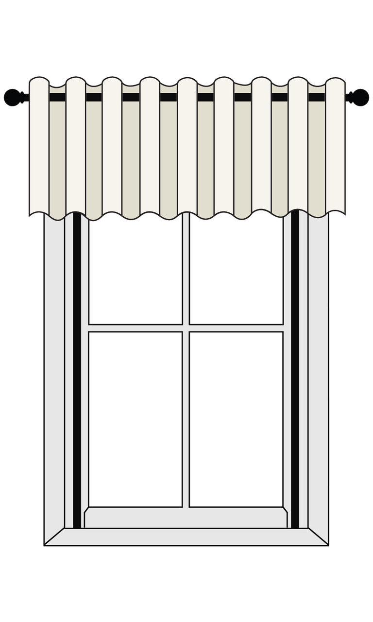 Pole mounted grommet top valance