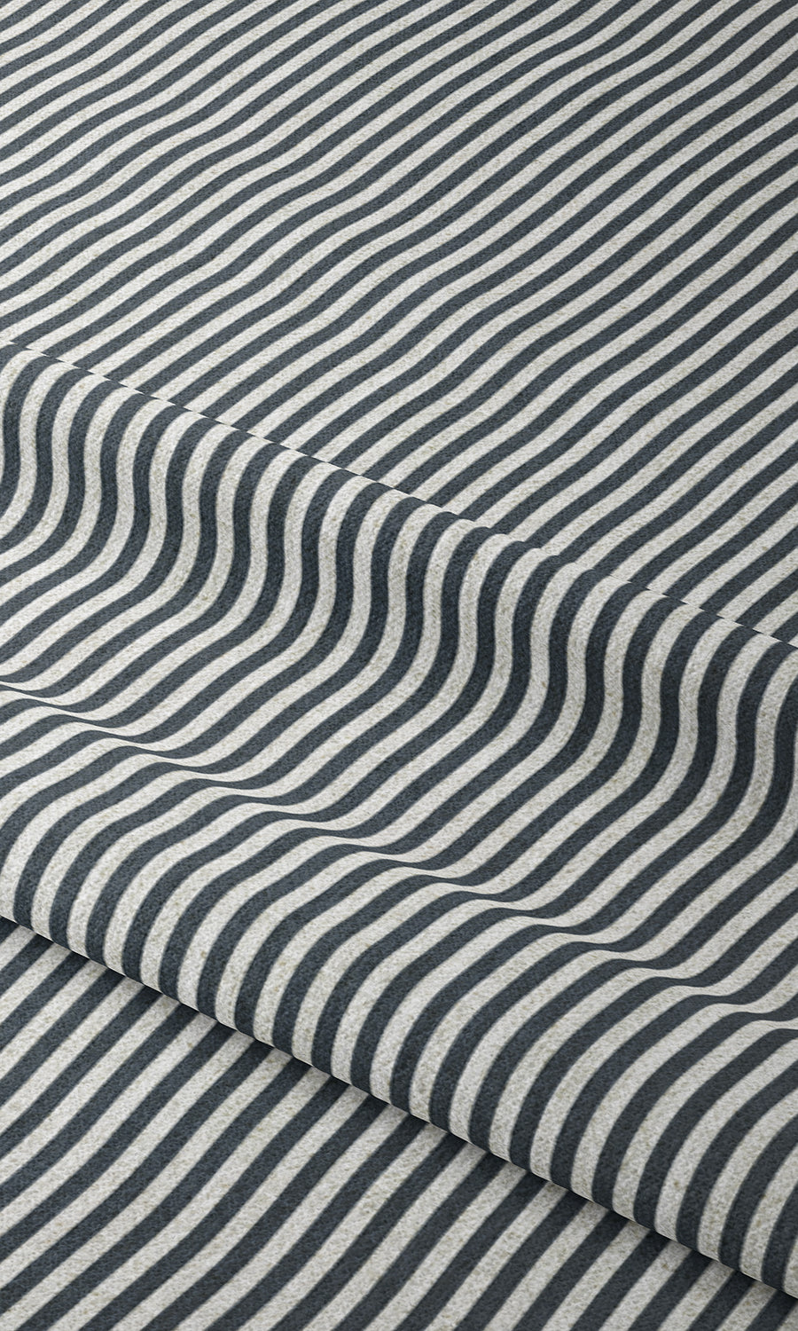Striped Home Textile Fabric Material Sample (Slate Grey)