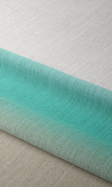 3-Tone Ombre Fabric Material By the Metre (Turquoise Blue/ Beige)