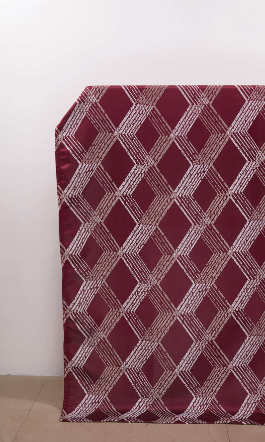 Geometric Patterned  Home Décor Fabric By the Metre (Red)