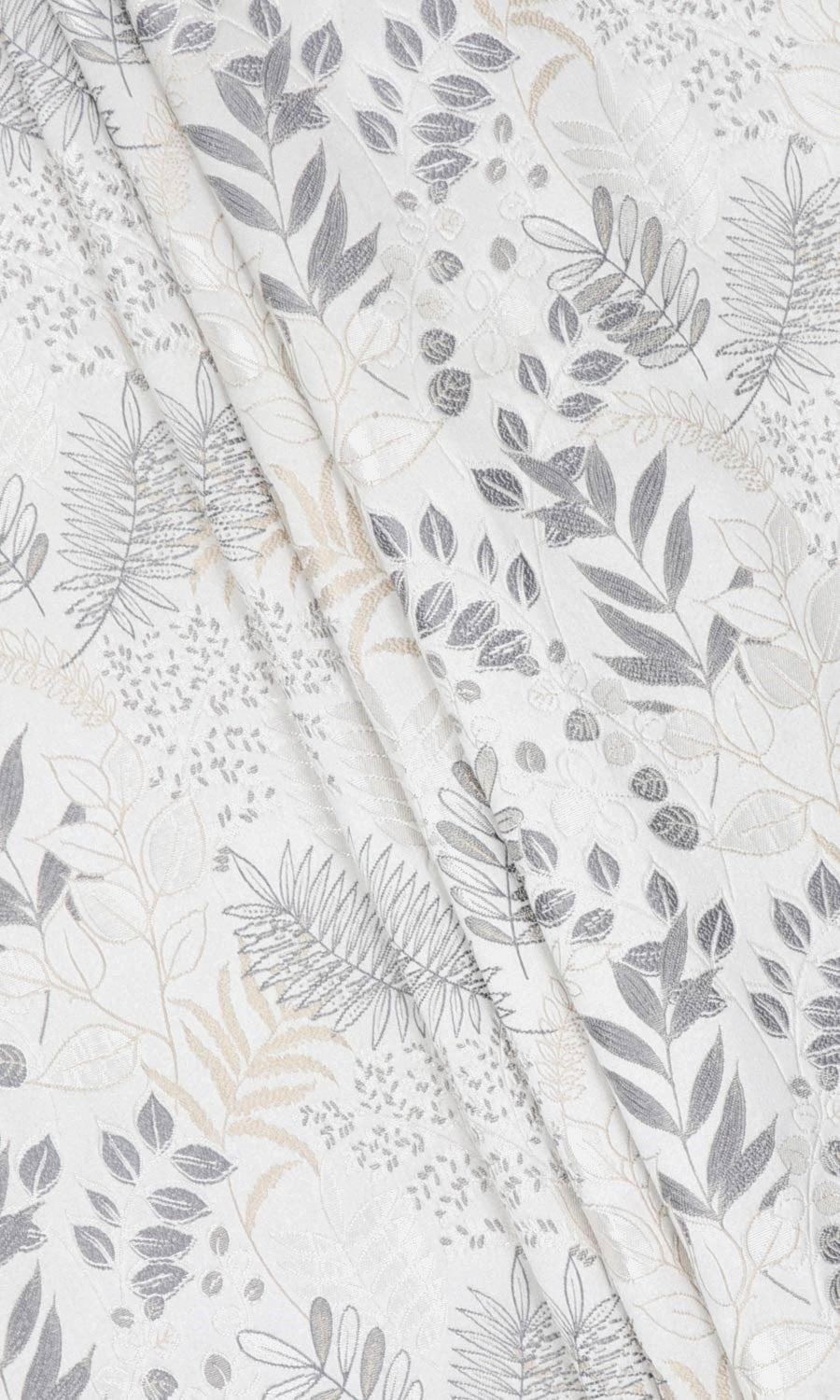Botanical Any Size Style Roman Blinds (Pale Grey/ Warm White)