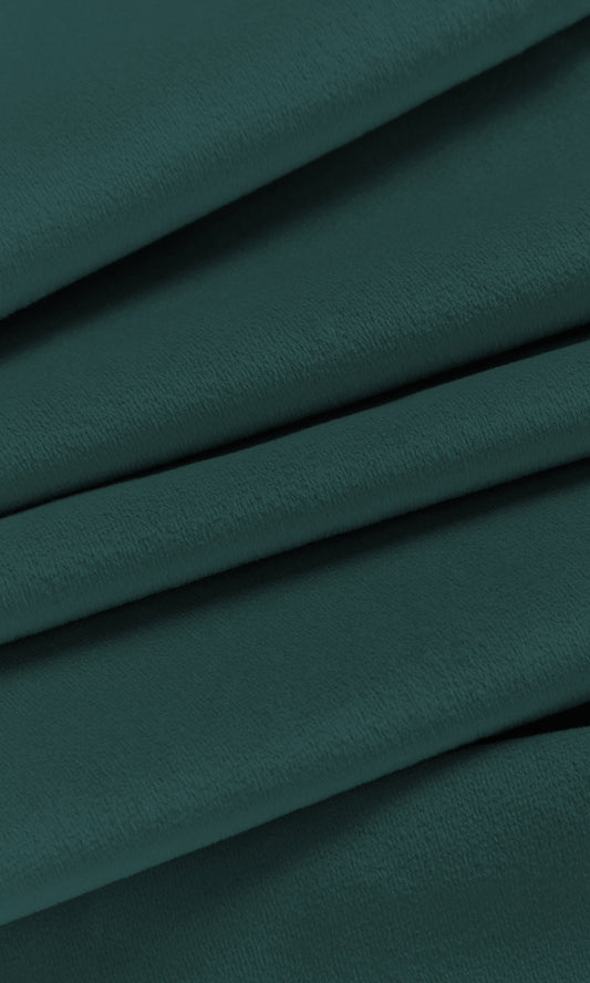 Velvet Home Décor Fabric By the Metre (Teal Blue)