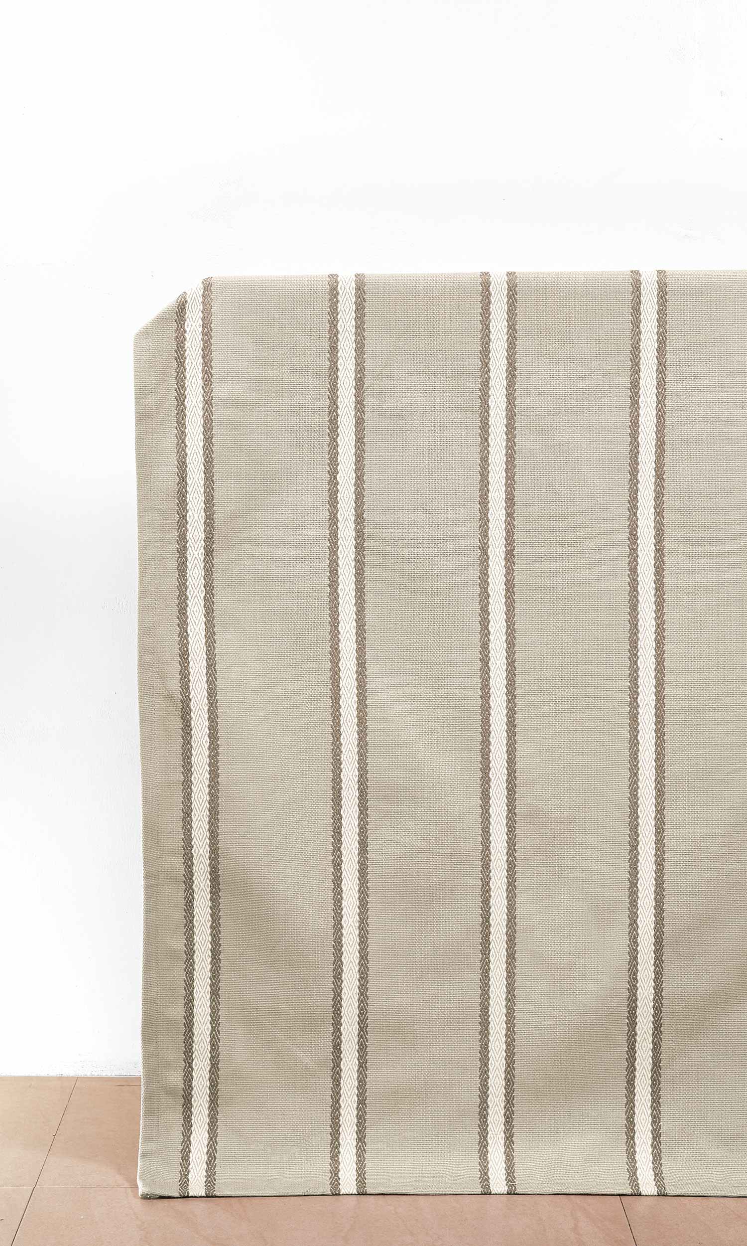 Striped Home Décor Fabric Sample (Gray/ White)