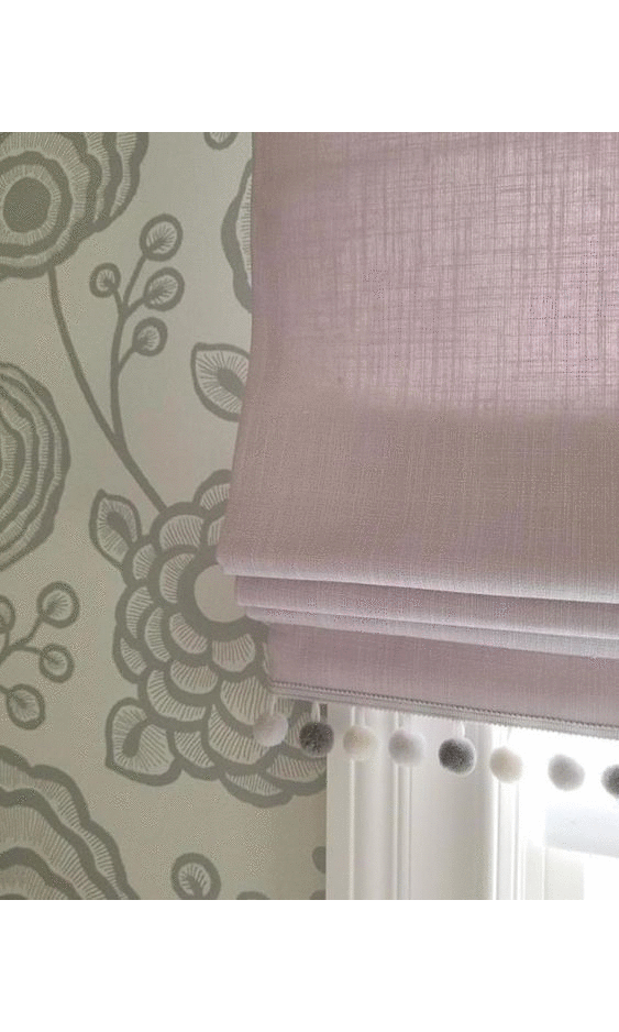 Pom pom roman shades