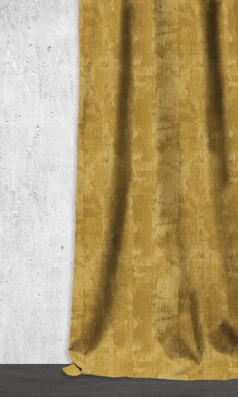 Modern Striped Window Treatments Fabric Sample (Yellow/ Brown)