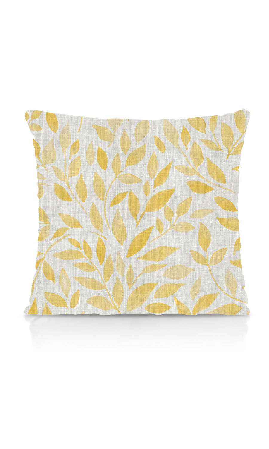 Botanical Print Home Textile Fabric Material Sample (White/ Yellow)