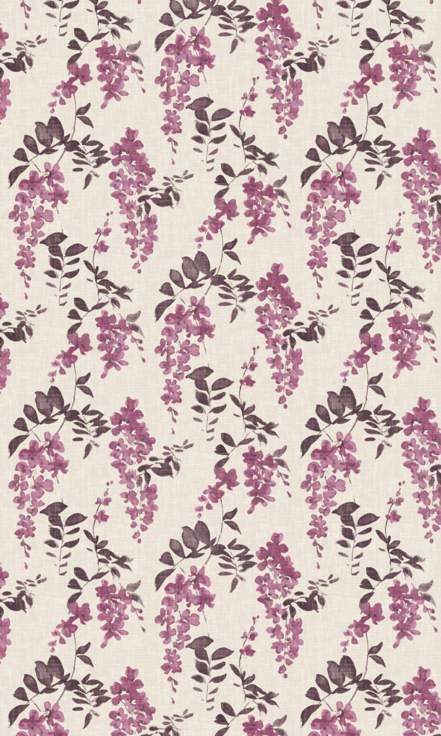 Dimout Floral Home Textile Fabric Material Sample (Purple/ Grey)