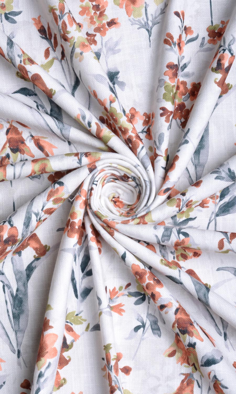 Floral Print Any Size Style Roman Blinds (Orange/ Grey)