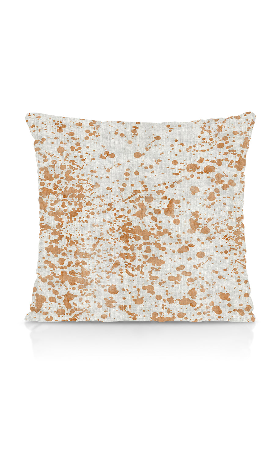 Abstract Print Home Textile Fabric Material Sample (White/ Orange/ Brown)