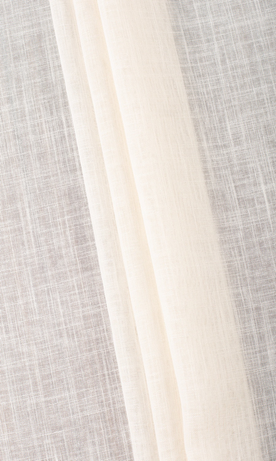 Plain Sheer Free Fabric Material Sample (Ivory/ Pale Beige)
