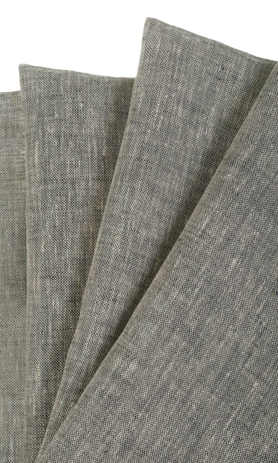 Sheer Linen Fabric By the Metre for Roman Blinds & Shades (Grey)