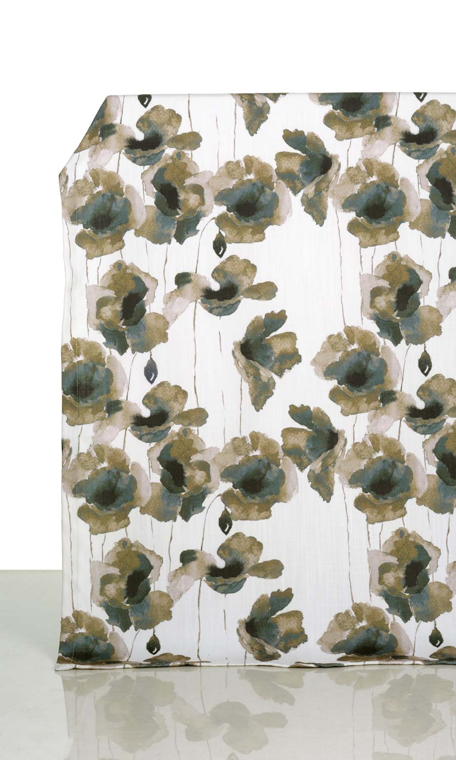 Water Lilies Floral Roman Blinds (Brown/ Grey)