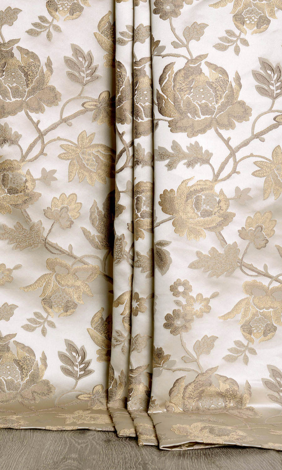 Floral Home Décor Fabric By the Metre (Beige/ Brown)