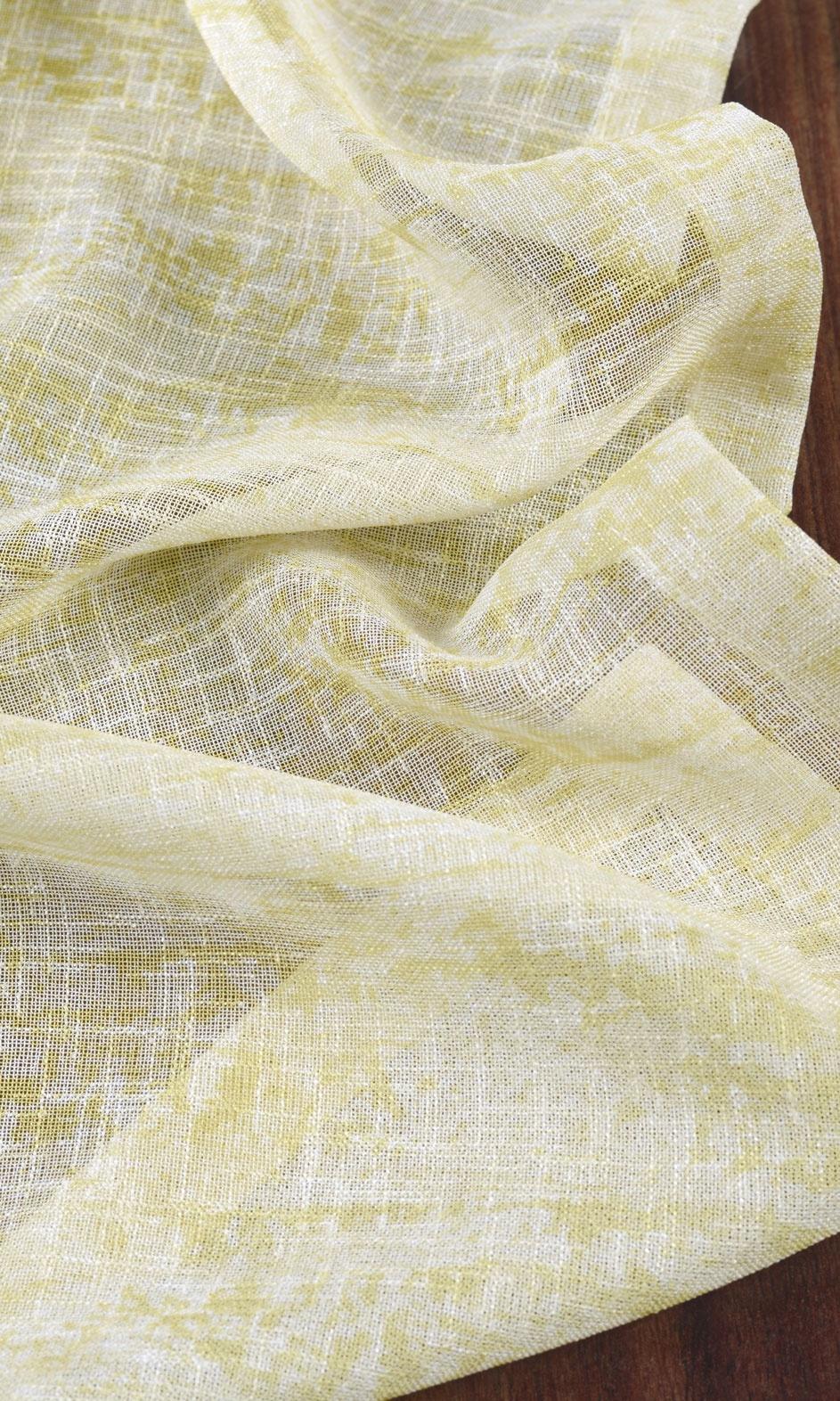 Textured Sheer Blinds (Yellow-Green) for Living, Bedroom, Kitchen, Bathroom
