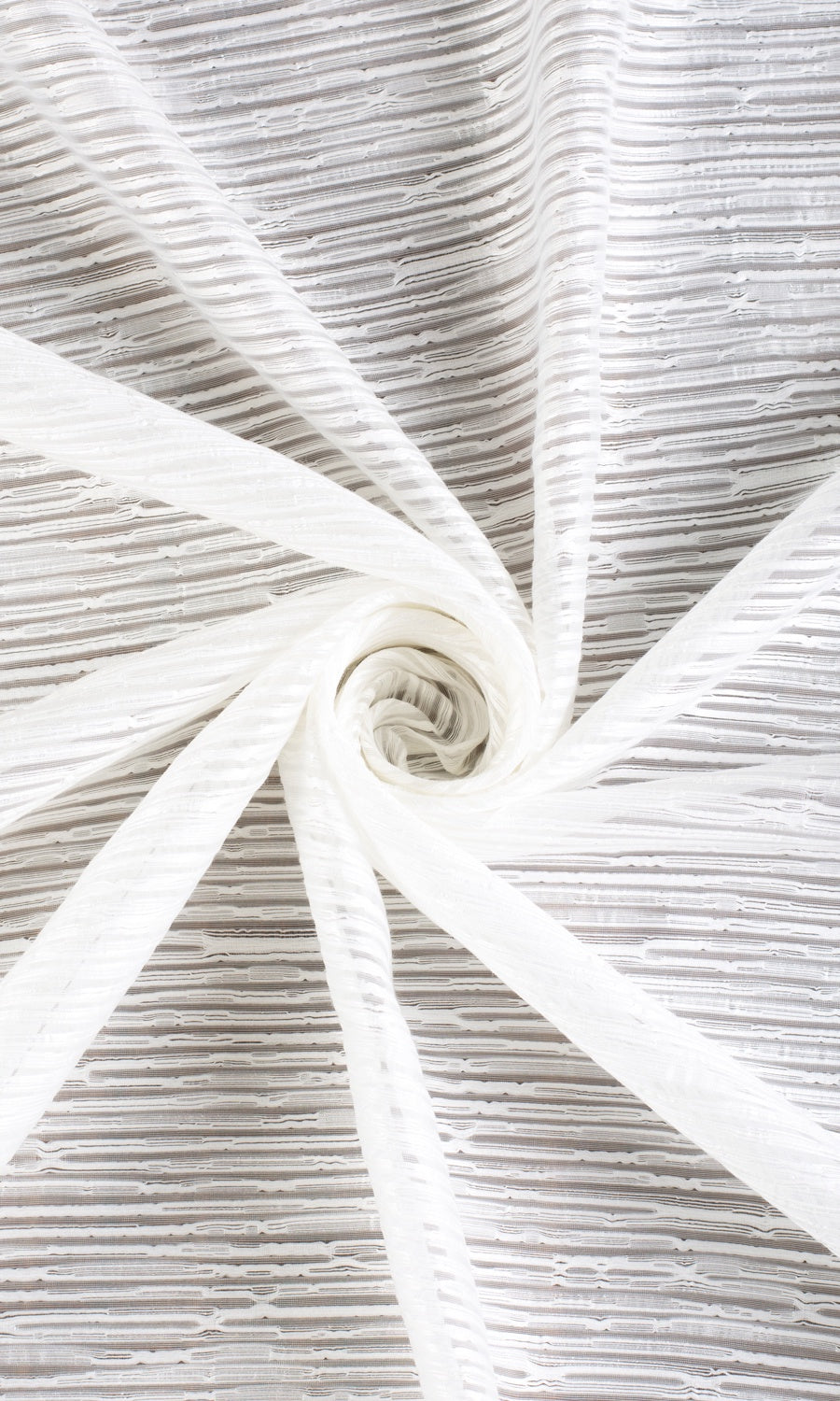 Textured Sheer Fabric By the Metre for Roman Blinds & Shades (White)