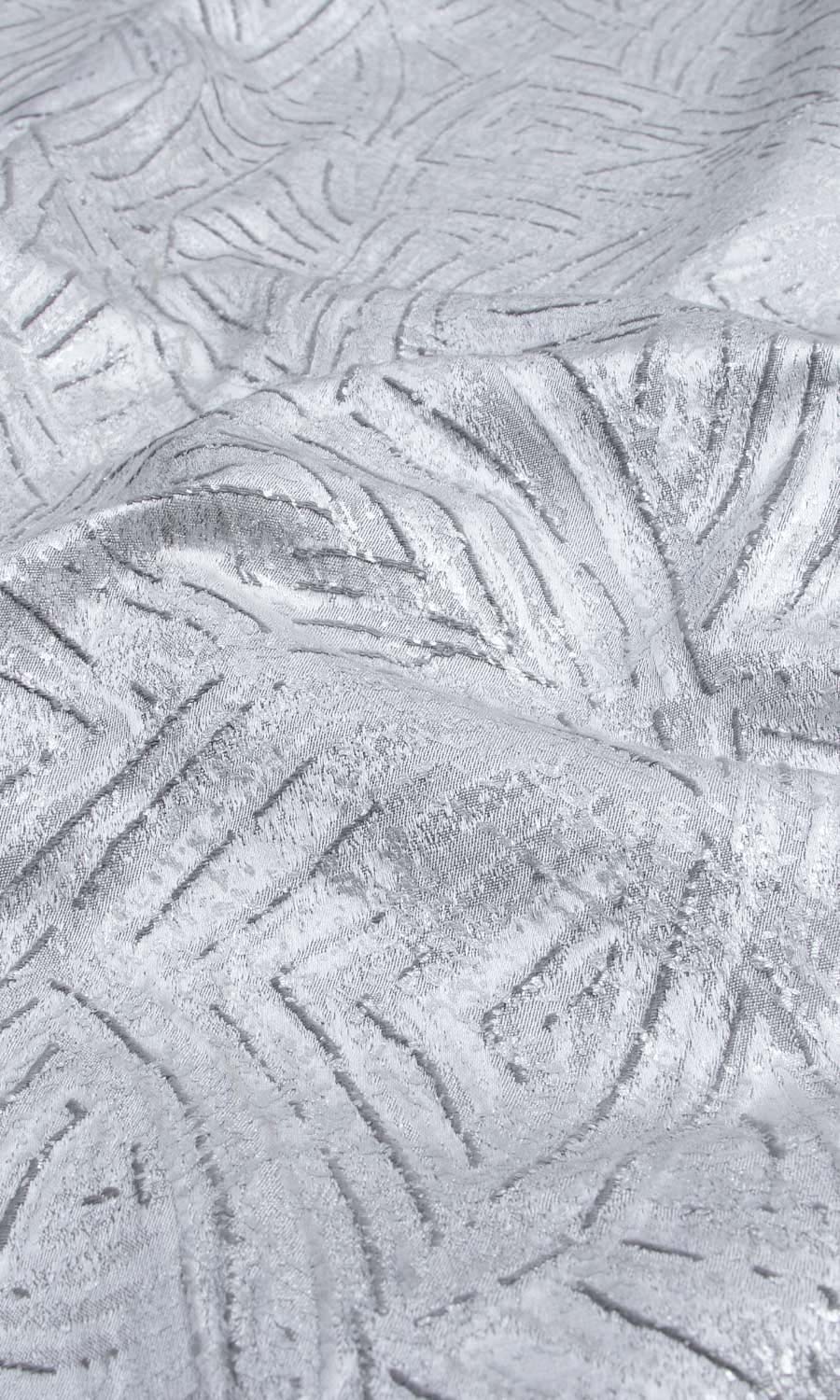 Self-Patterned Poly-Cotton Fabric Material By the Metre (Steel Grey)