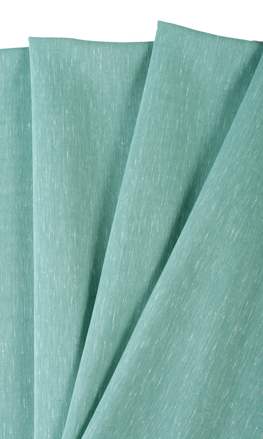 Plain Sheer Roman Blinds (Cyan Green) Extra Long Short Wide