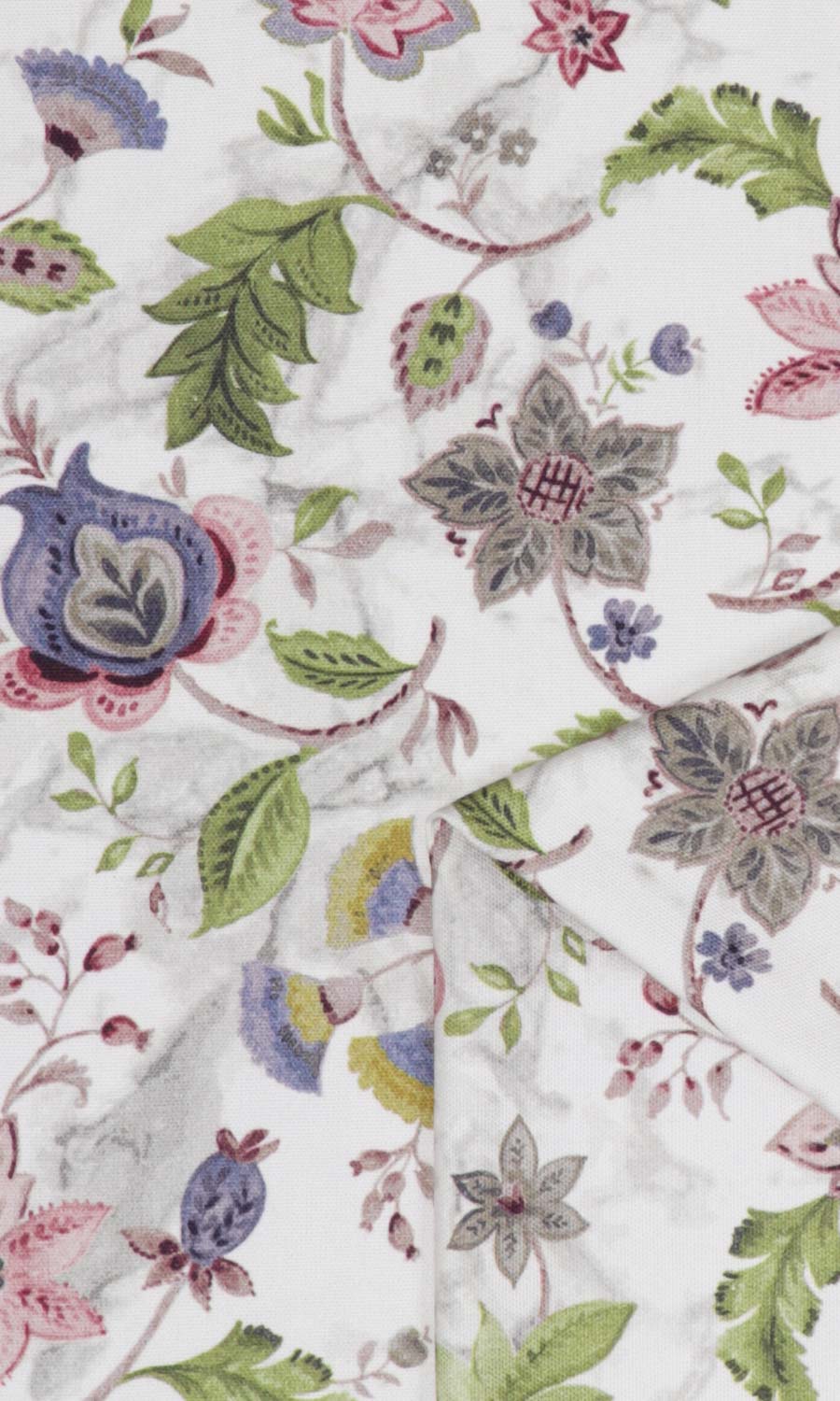 Floral Cotton Made-to-Measure Roman Blinds (Purple/ Pink/ Green)