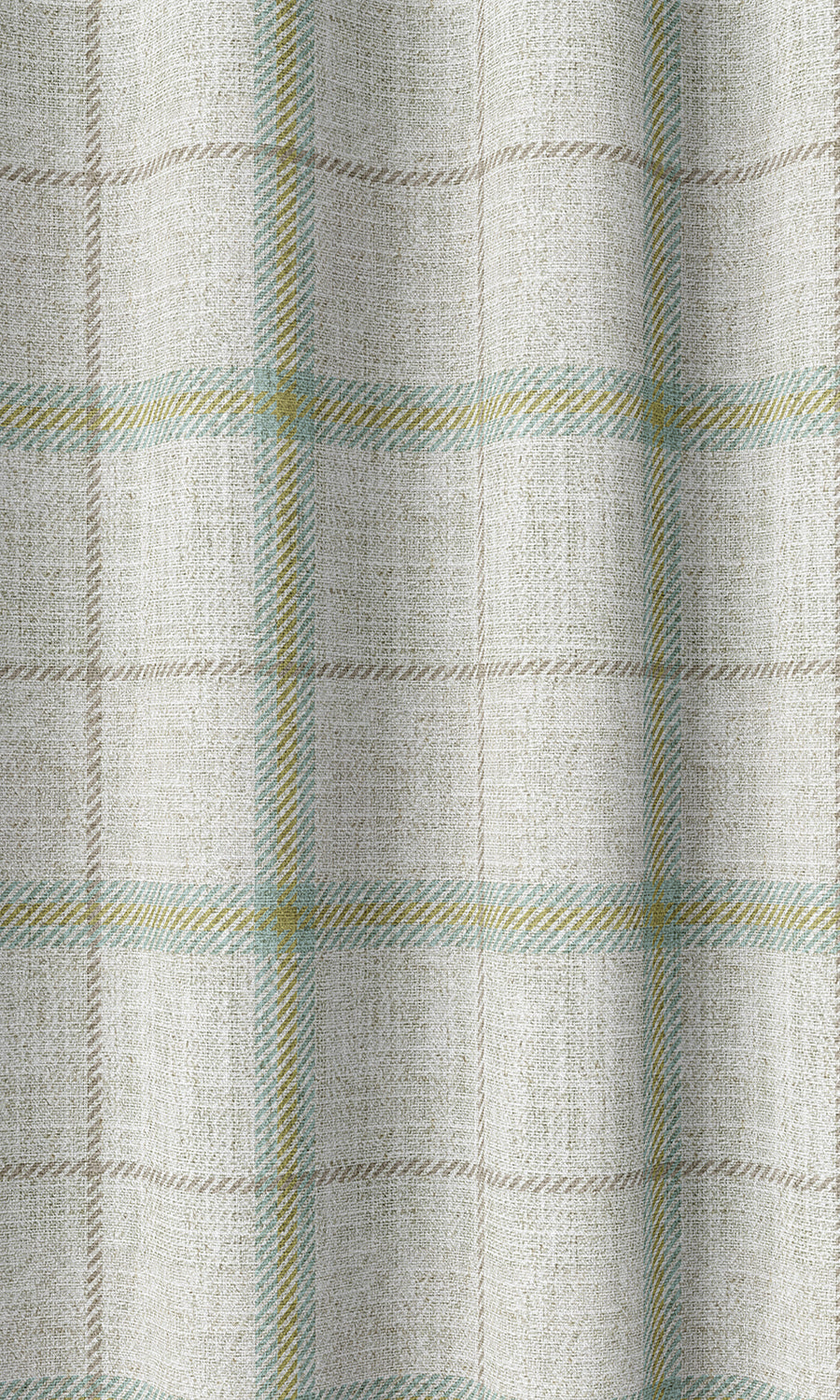 Check Print Home Décor Fabric By the Metre (White/ Blue/ Green)