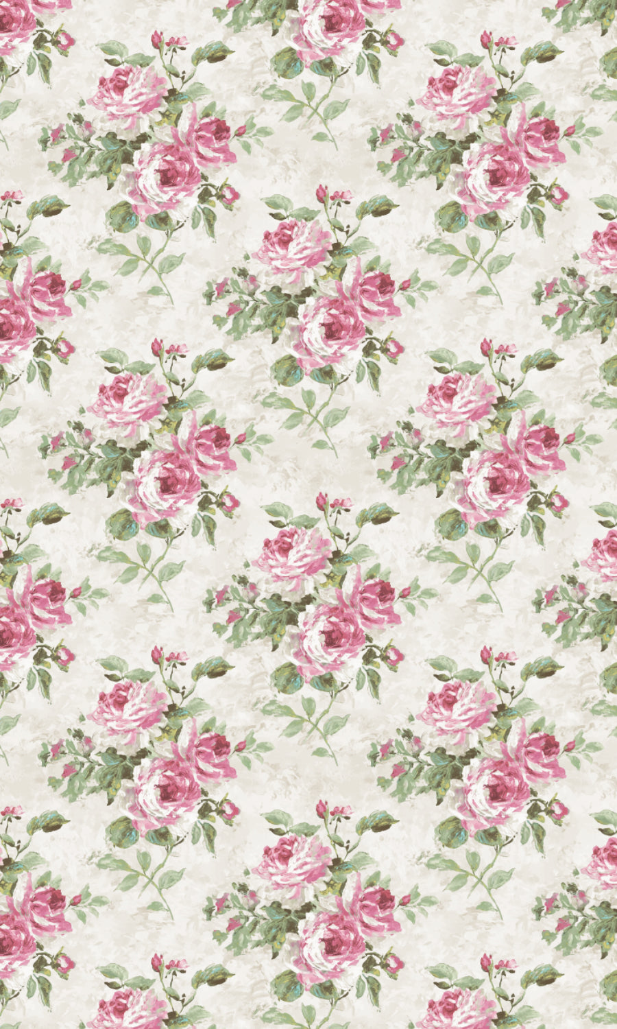 Floral Dimout Flat, Plain, Fake, Faux, European Relaxed Roman Blinds (Pink/ White/ Green)
