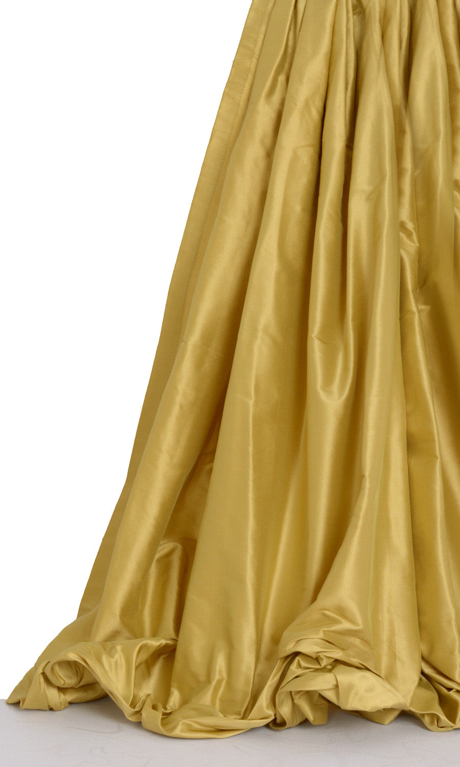 Shantung Silk Window Treatments Fabric By the Metre (Ochre/ Mustard Yellow)