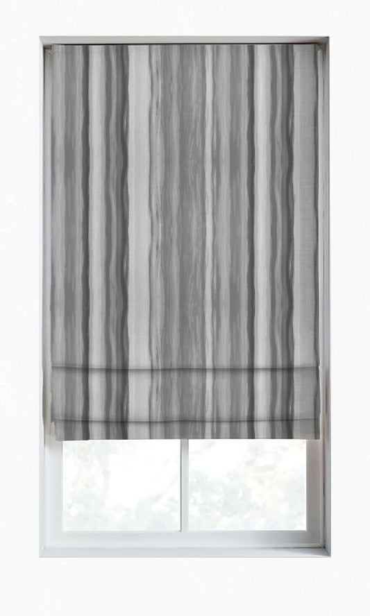 Dimout Striped Home Décor Fabric Sample (Grey)