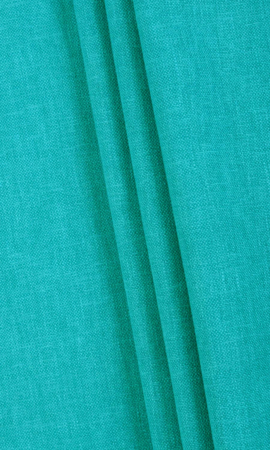 Linen-Blend Fabric Sample for Roman Blinds & Shades (Turquoise Blue)