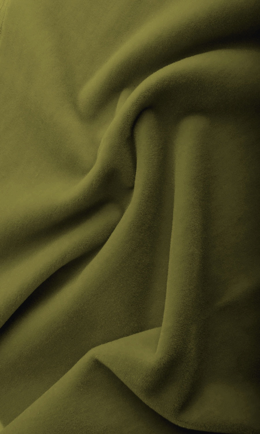 Velvet Flat, Plain, Fake, Faux, European Relaxed Roman Blinds (Olive Green)