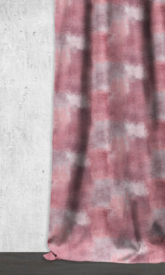 Dimout Home Décor Fabric By the Metre (Pink/ Ivory-Beige)