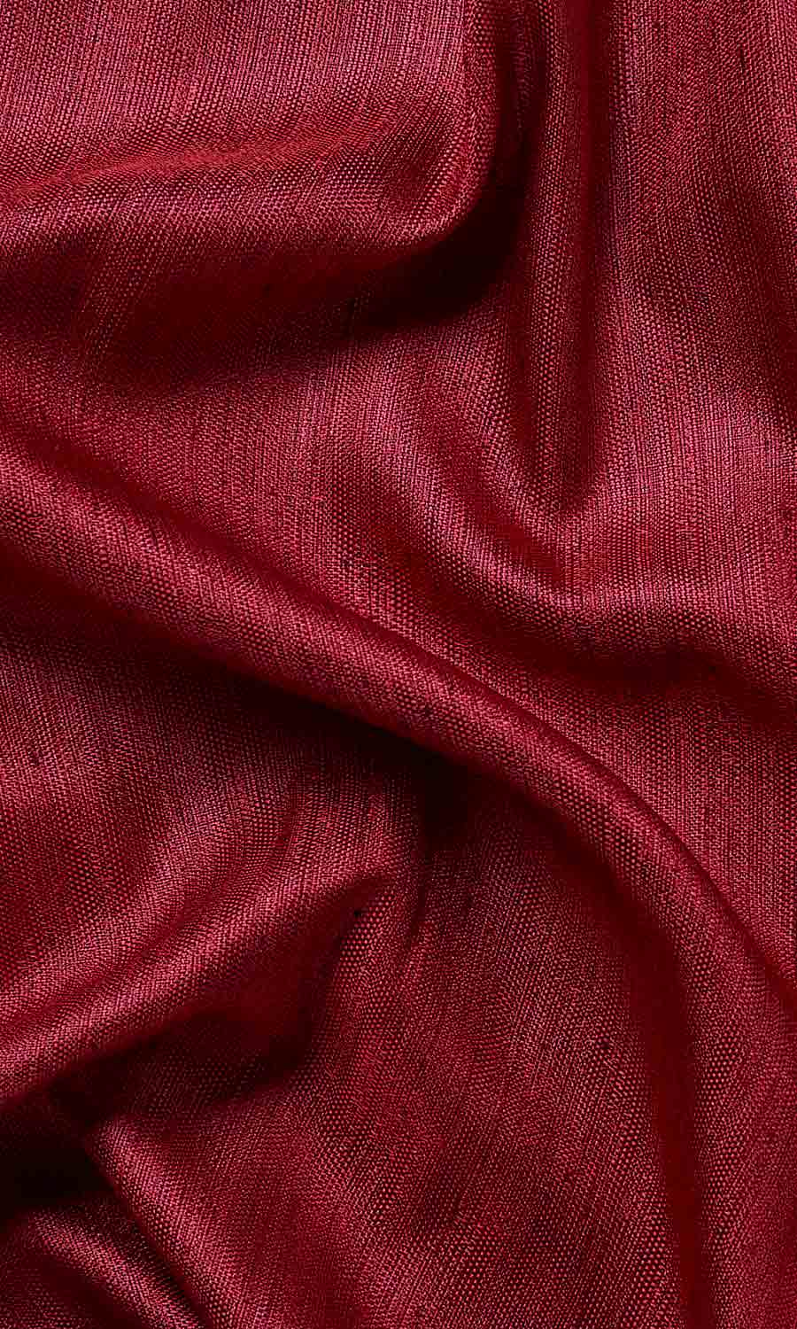 Faux Silk Window Treatments Fabric Sample (Red)