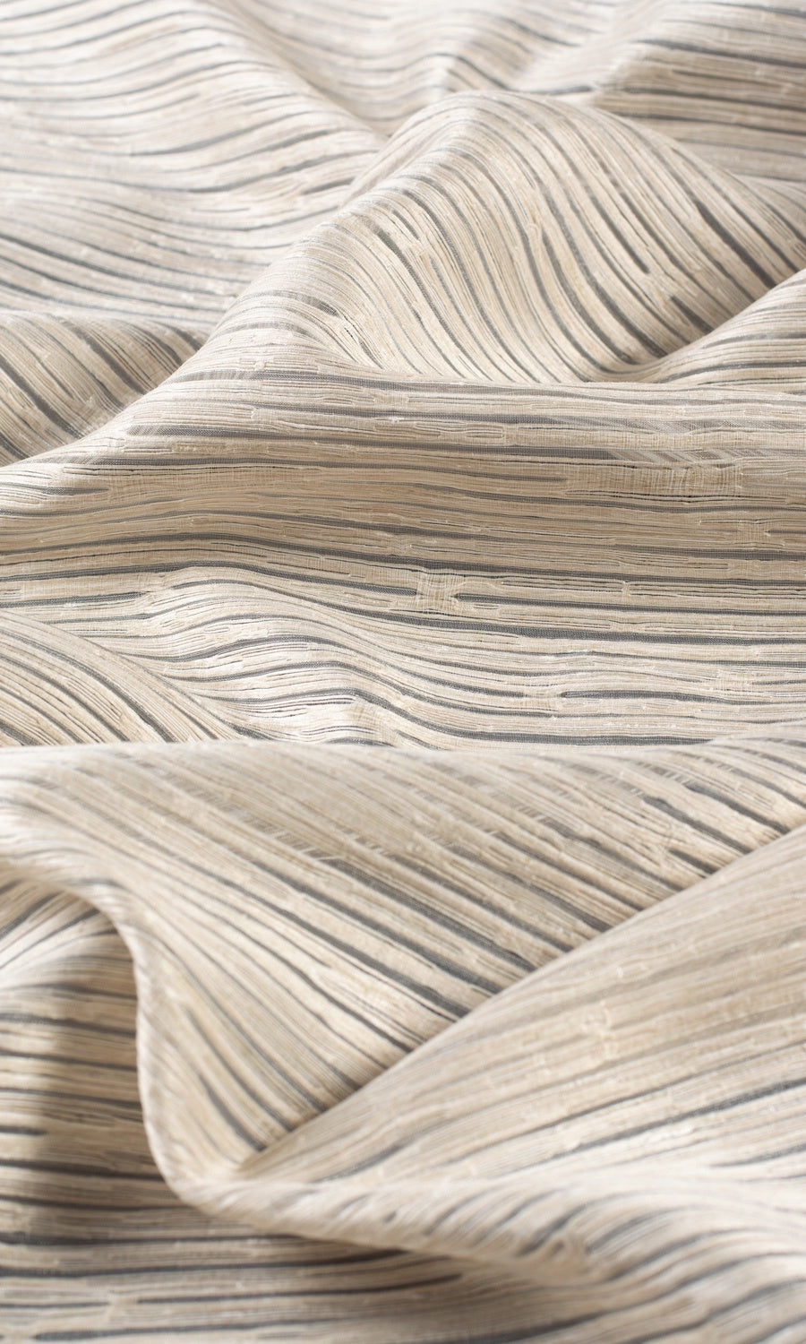 Striped Sheer Any Size Style Roman Blinds (Pale Beige/ Ivory)